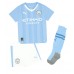 Manchester City Jeremy Doku #11 Koszulka Podstawowych Dziecięca 2023-24 Krótki Rękaw (+ Krótkie spodenki)